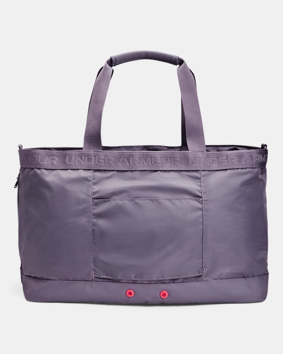 Women's UA Essentials Signature Tote Bag, Purple, pdpMainDesktop image number 1